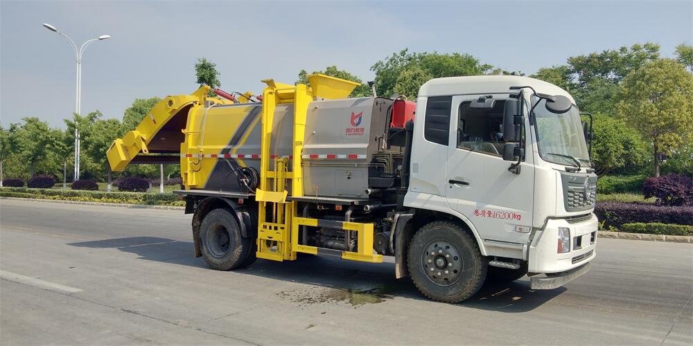 12方餐廚垃圾車-東風天錦國六12方廚余泔水餐廚垃圾車廠家（方罐）